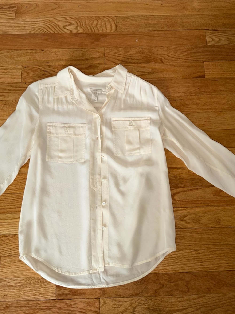 J Crew Cream Button-Up Blouse for Kids